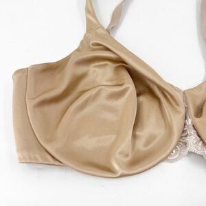 Soma Sensuous Sides Minimizer Bra 38DDD Tan Beige Underwire Lace 3 In Reduction
